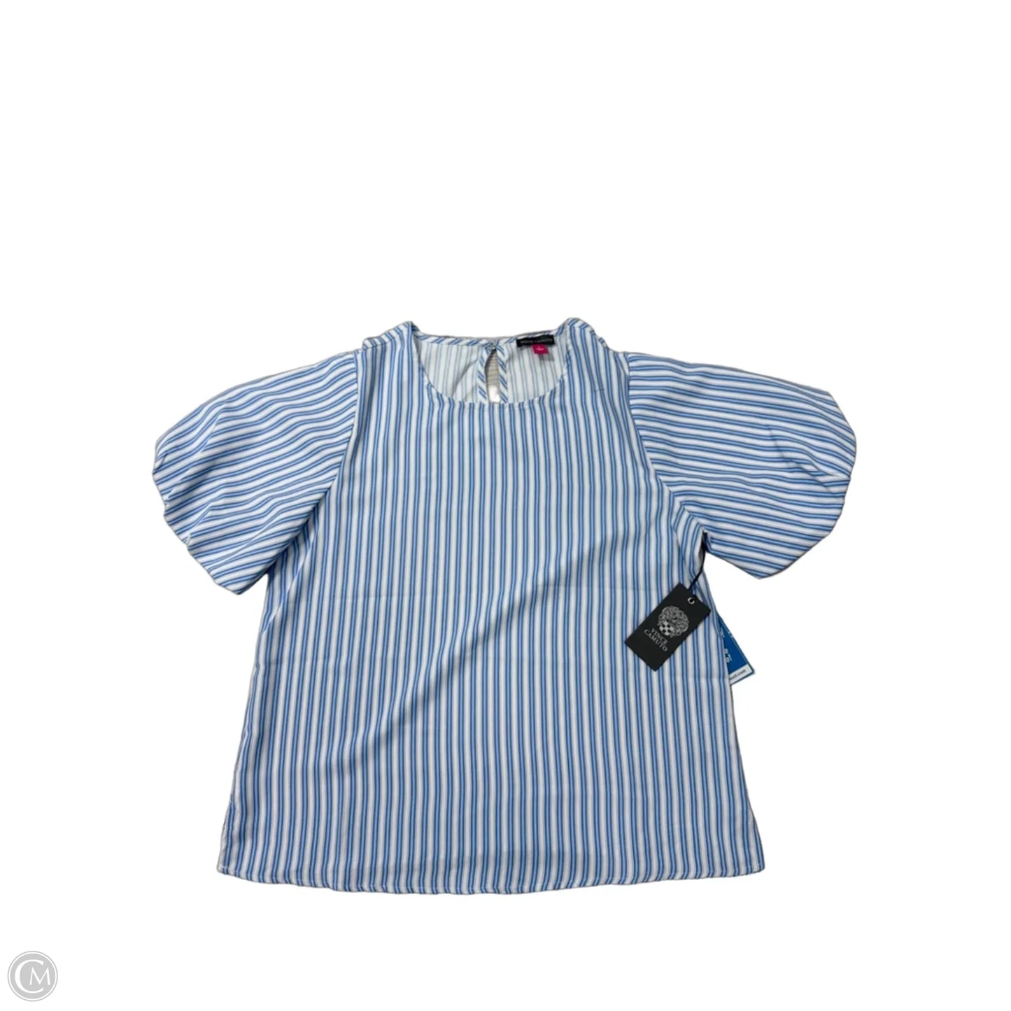 New! Top Short Sleeve By Vince Camuto In Striped Pattern, Size: S