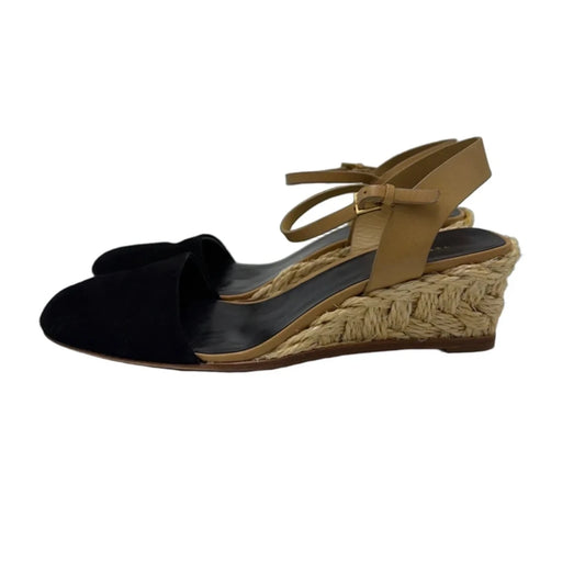 Shoes Designer By Tory Burch In Black & Tan, Size: 7.5