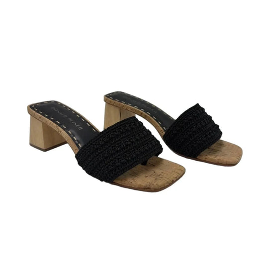 Shoes Heels Block By Donald Pliner In Black & Cream, Size: 7