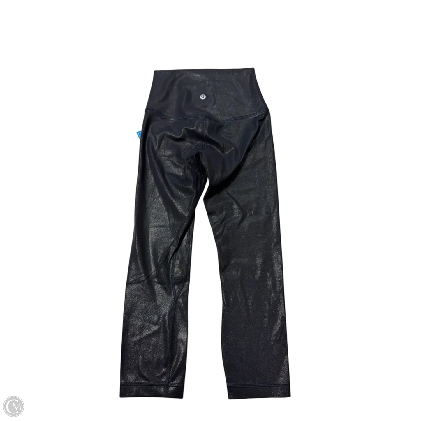 Athletic Leggings Capris By Lululemon In Black & Silver, Size: Xs