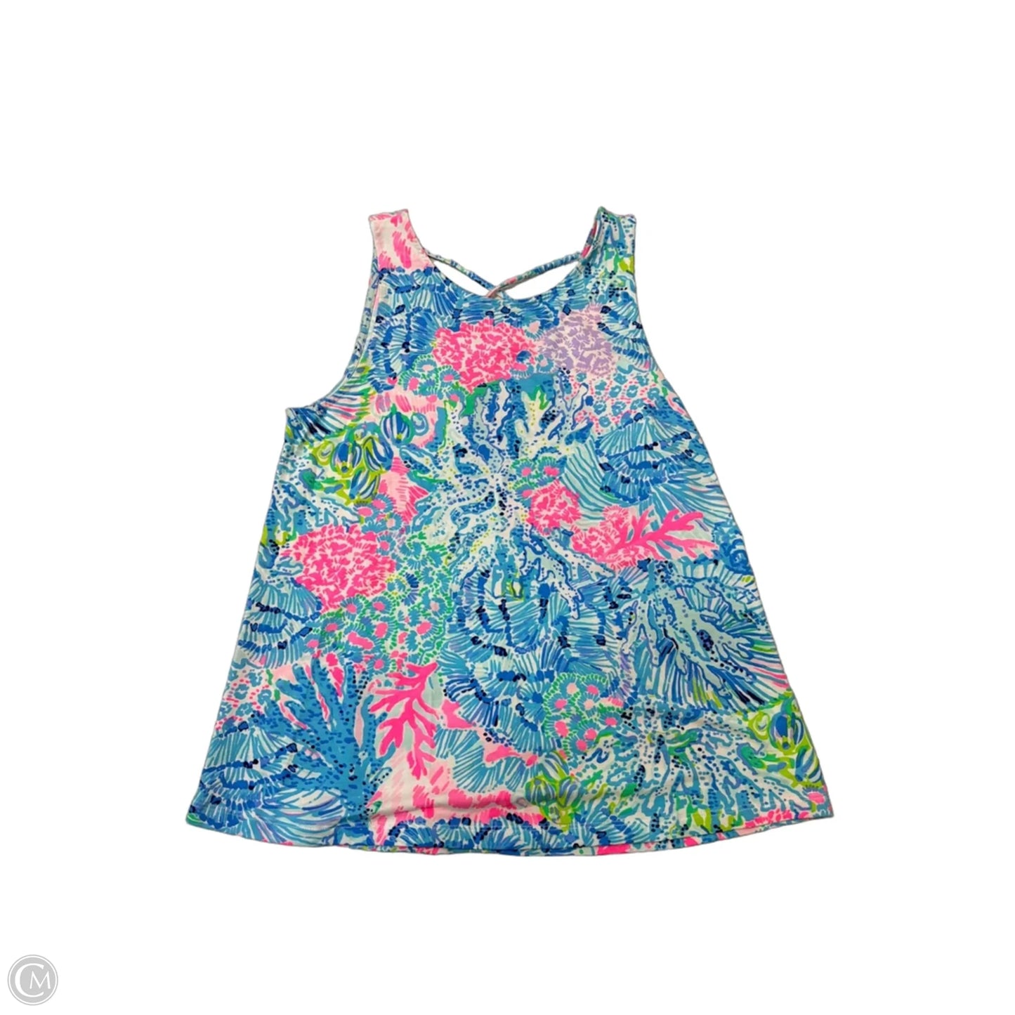 Top Sleeveless Designer By Lilly Pulitzer In Blue & Pink, Size: S