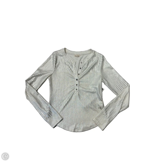 Top Long Sleeve By Pilcro In Silver, Size: Xs
