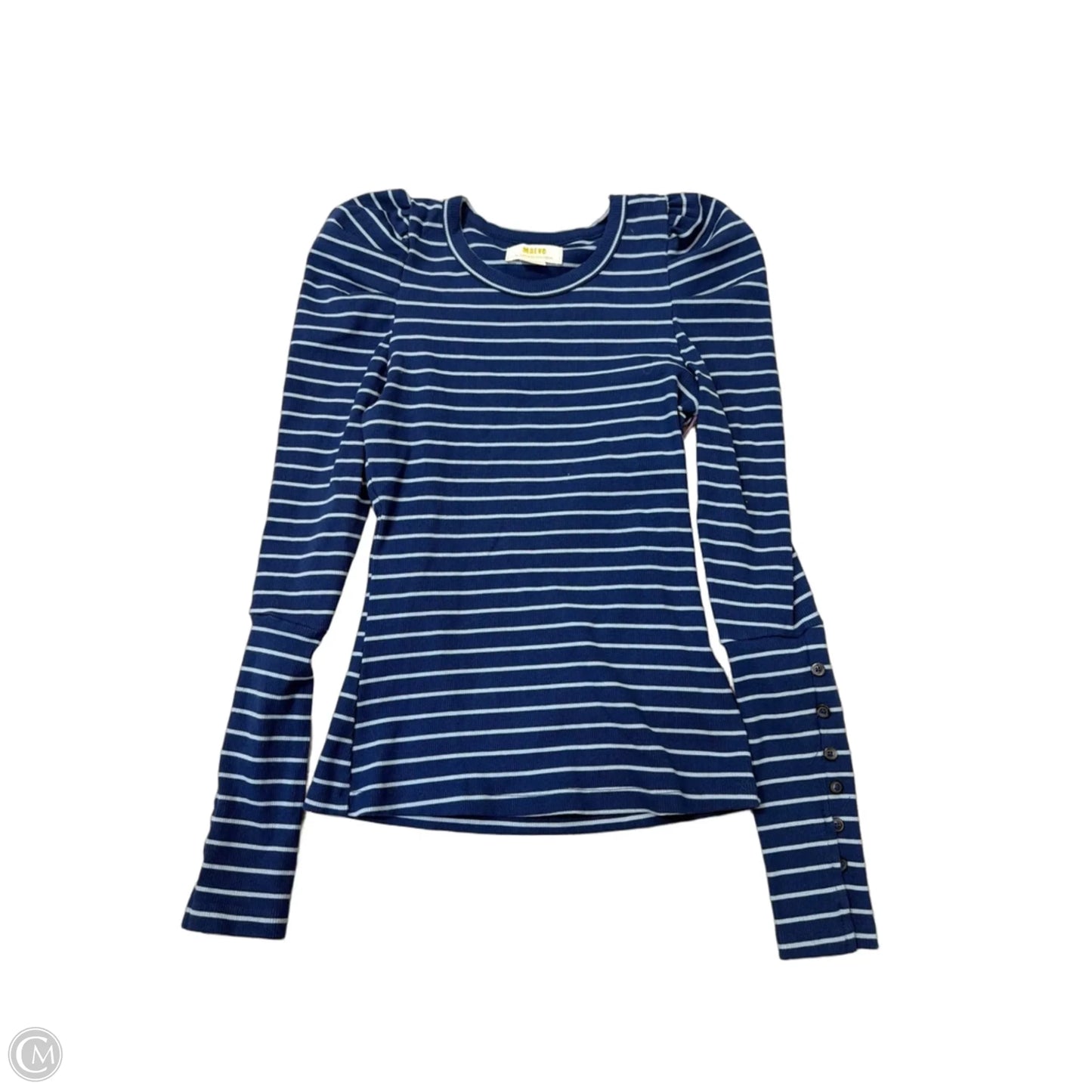 Top Long Sleeve By Maeve In Striped Pattern, Size: Xs