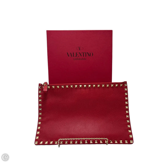 Valentino-Garavani Rockstud Zip Pouch Luxury Clutch