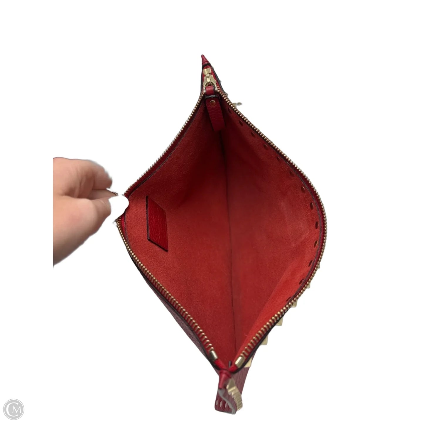 Valentino-Garavani Rockstud Zip Pouch Luxury Clutch