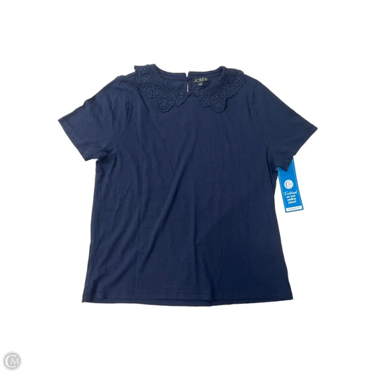 Top Short Sleeve By J. Crew In Navy, Size: L
