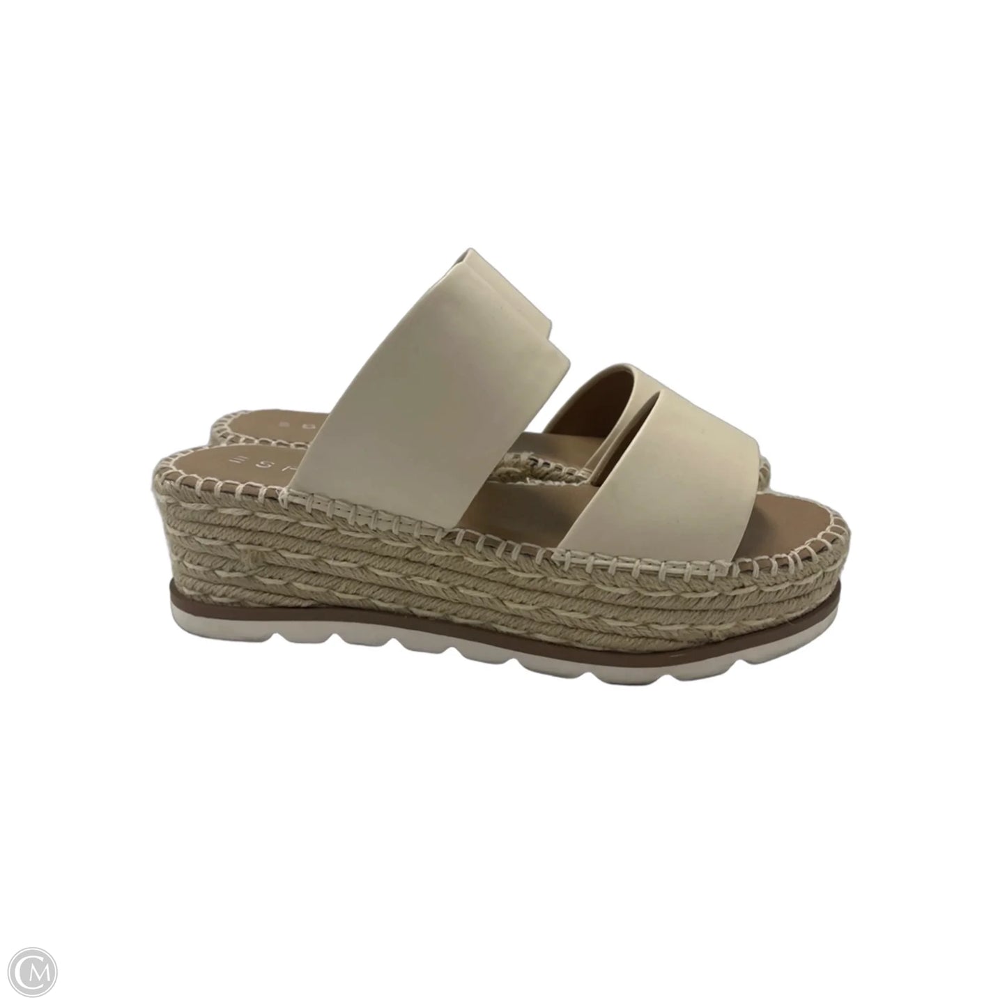 Sandals Heels Platform By Esprit In Cream, Size: 8