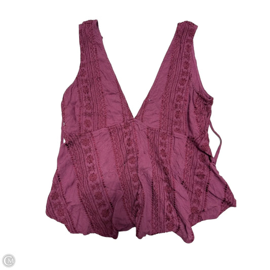 Top Sleeveless By Free People In Purple & Red, Size: M