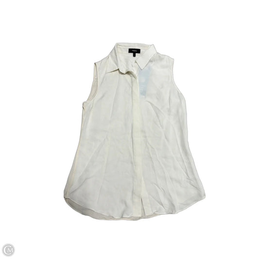 Top Sleeveless By Theory In White, Size: S