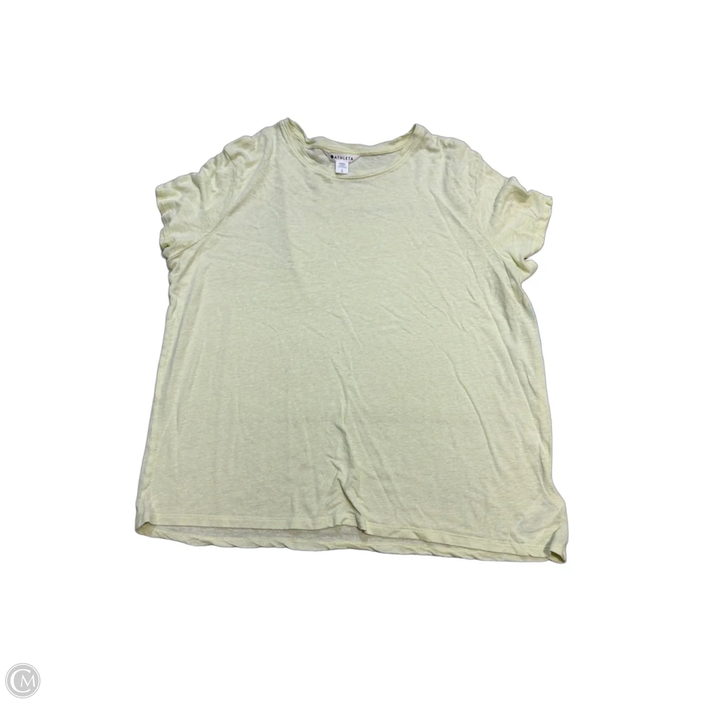 Athletic Top Short Sleeve By Athleta In Green, Size: L