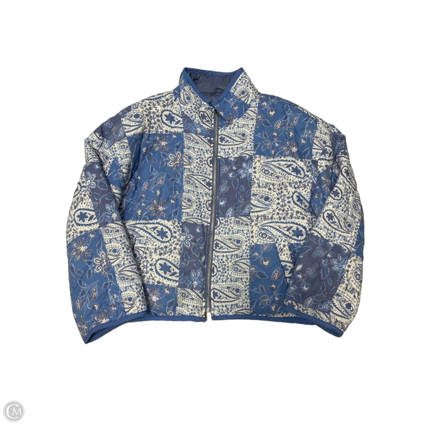 Jacket Puffer & Quilted By Avec Les Filles In Blue, Size: L