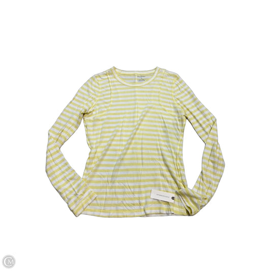 New! Top Long Sleeve By Pilcro In White & Yellow, Size: S