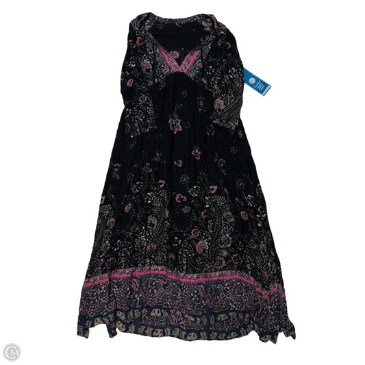 Dress Casual Maxi By Free People In Black & Pink, Size: Osfm