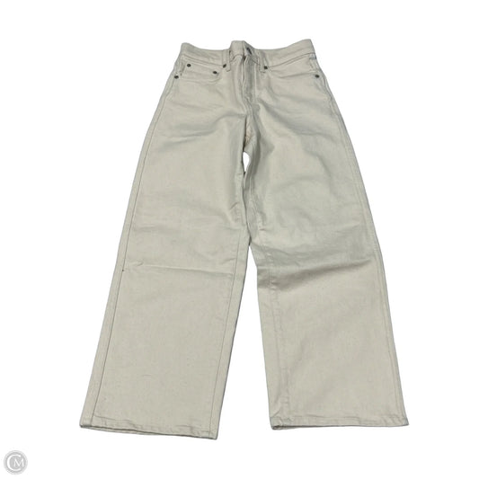 Jeans Wide Leg By J. Crew In Cream, Size: 2p