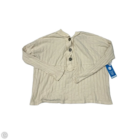 Top Long Sleeve By Free People In Cream, Size: L