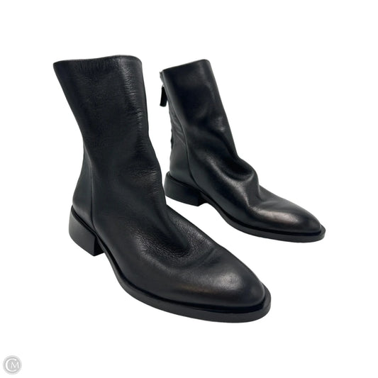 Steve Madden Black Block-Heel Ankle Boots, Size 8