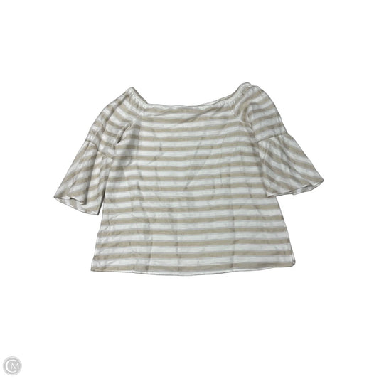 Lafayette 148 Striped Designer Long-Sleeve Top, Size XL
