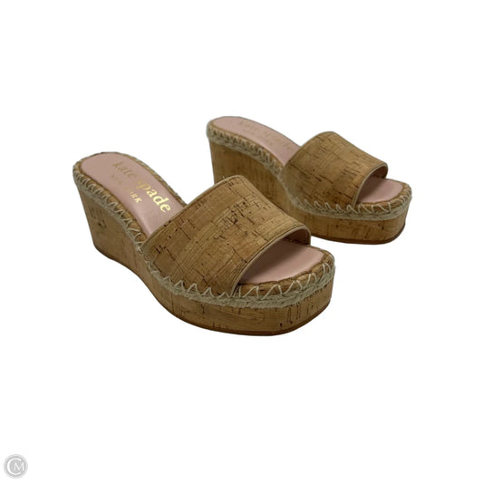 Kate Spade Designer Sandals in Tan, Size 7.5