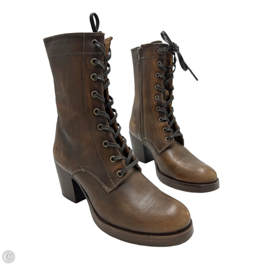 Frye Designer Boots in Brown, Size 8