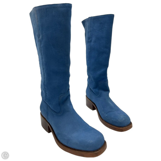 Frye Designer Boots in Blue, Size 10