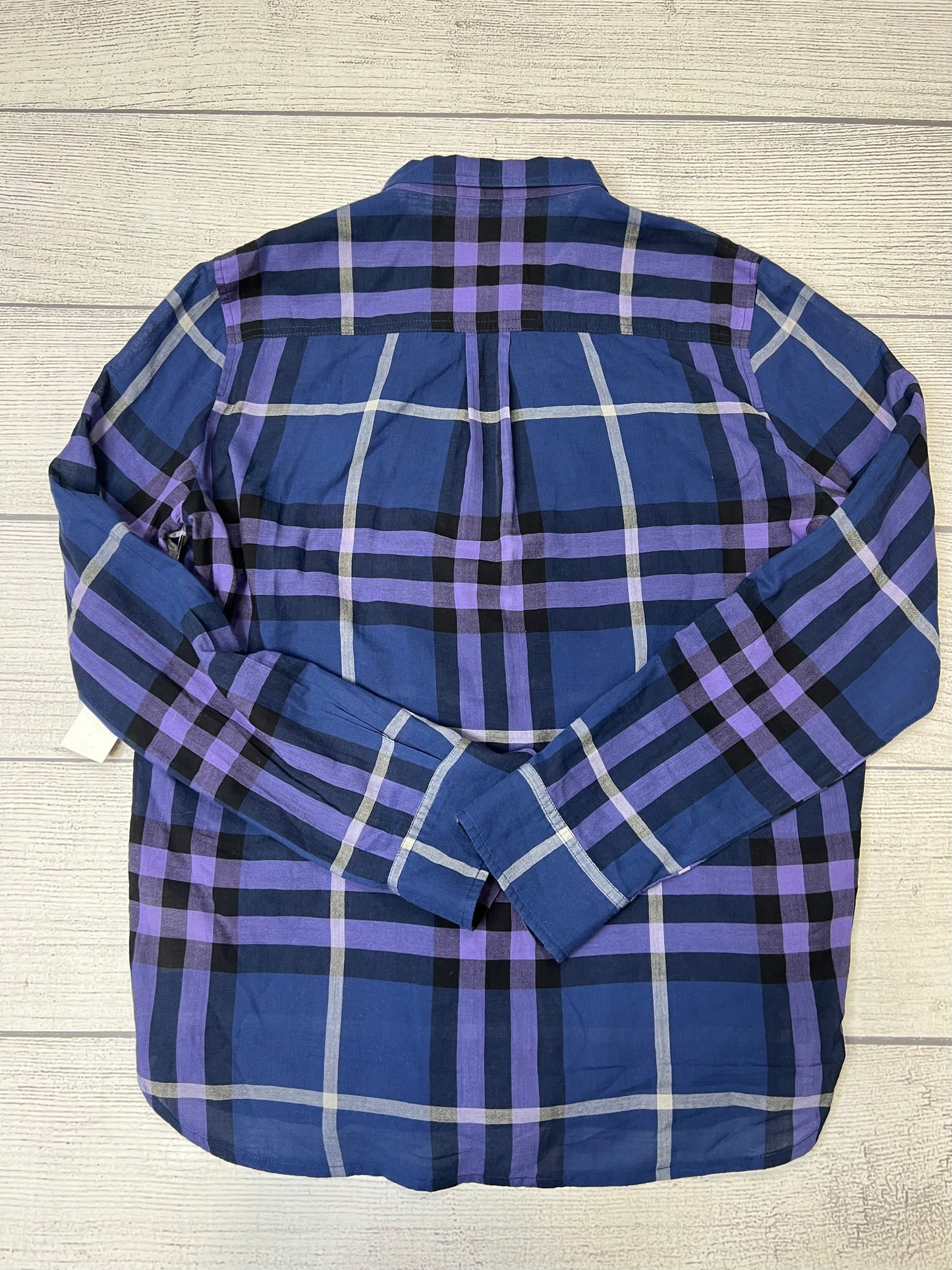 Burberry Blue Popover Long Sleeve  Size M