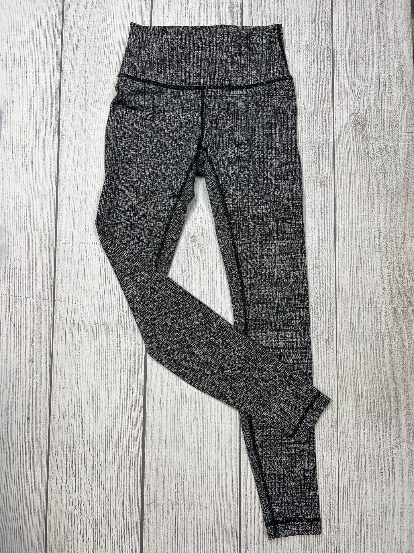 Black White Athletic Leggings Lululemon, Size S