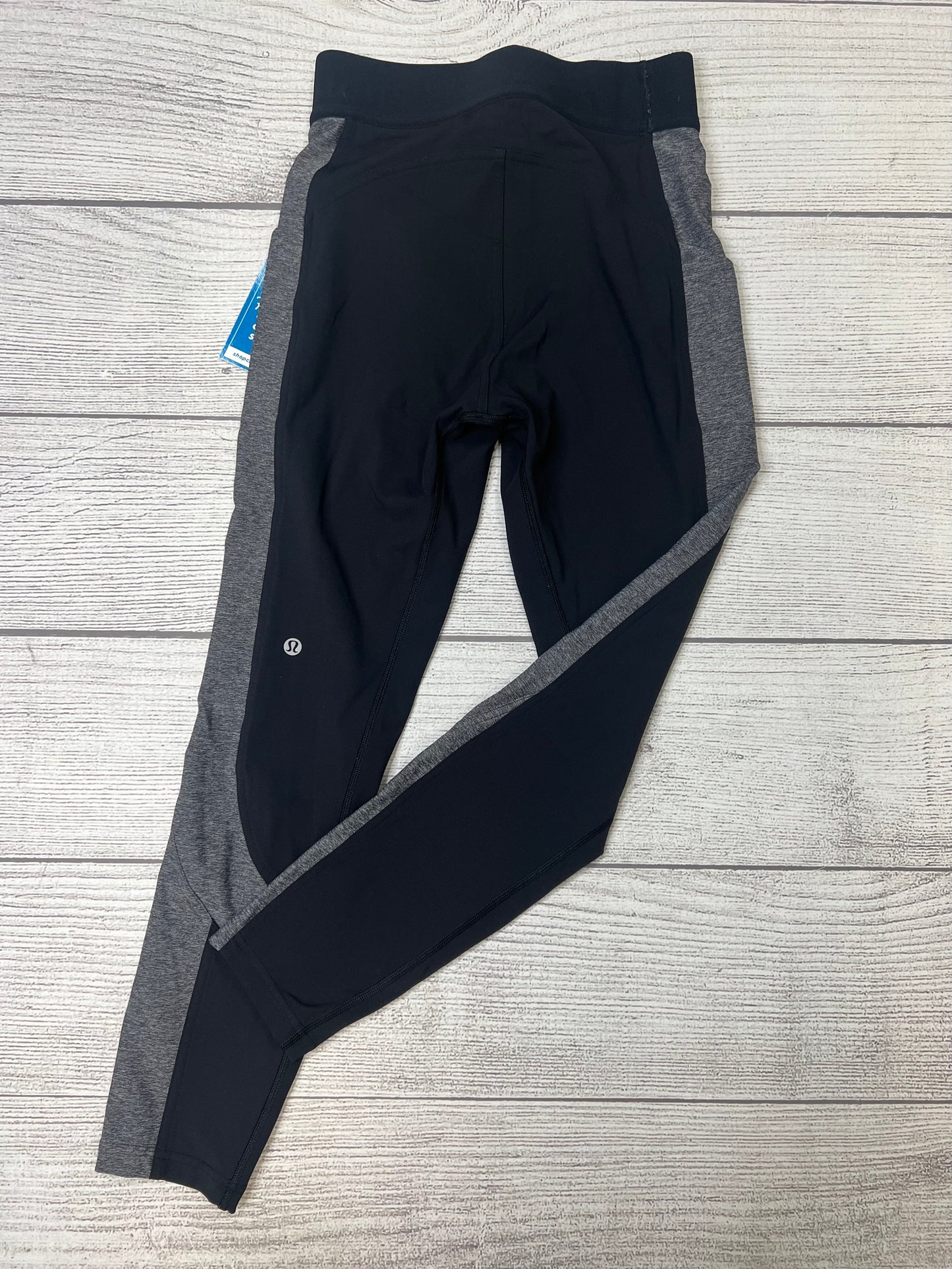 Black Grey Athletic Leggings Lululemon, Size S