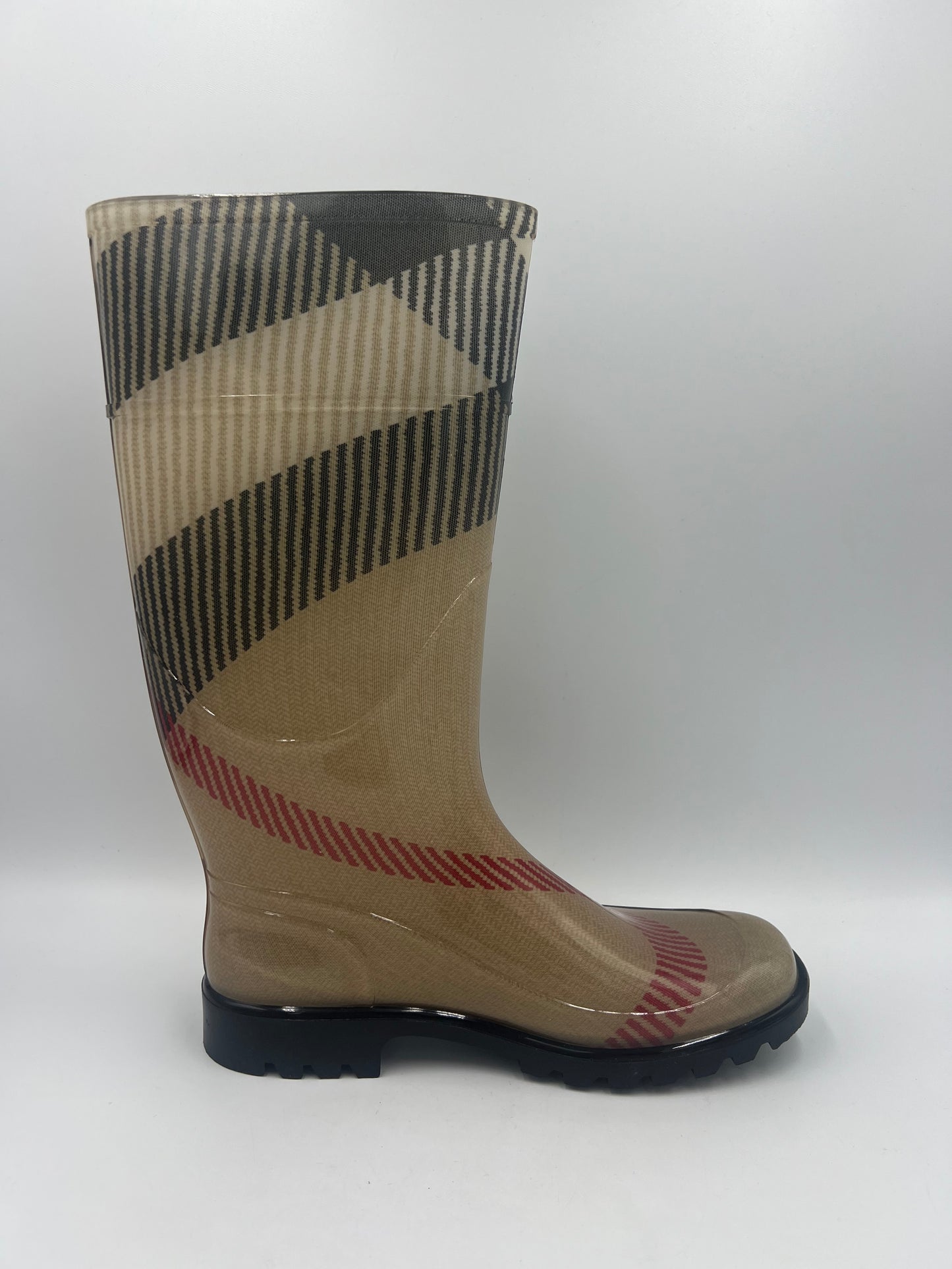 Like New! Burberry Nova Check Rain Boots Size: 8.5