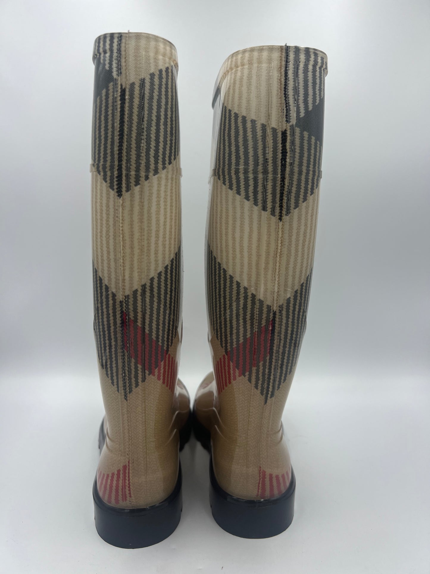 Like New! Burberry Nova Check Rain Boots Size: 8.5