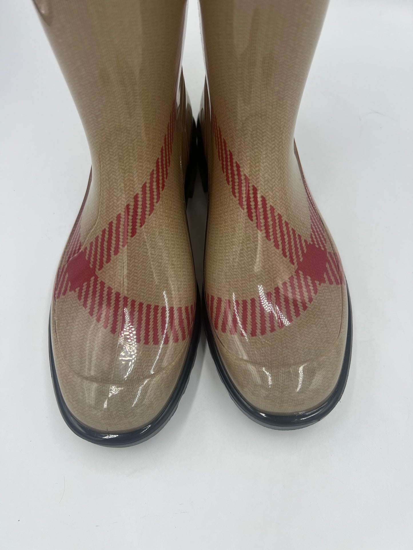 Like New! Burberry Nova Check Rain Boots Size: 8.5