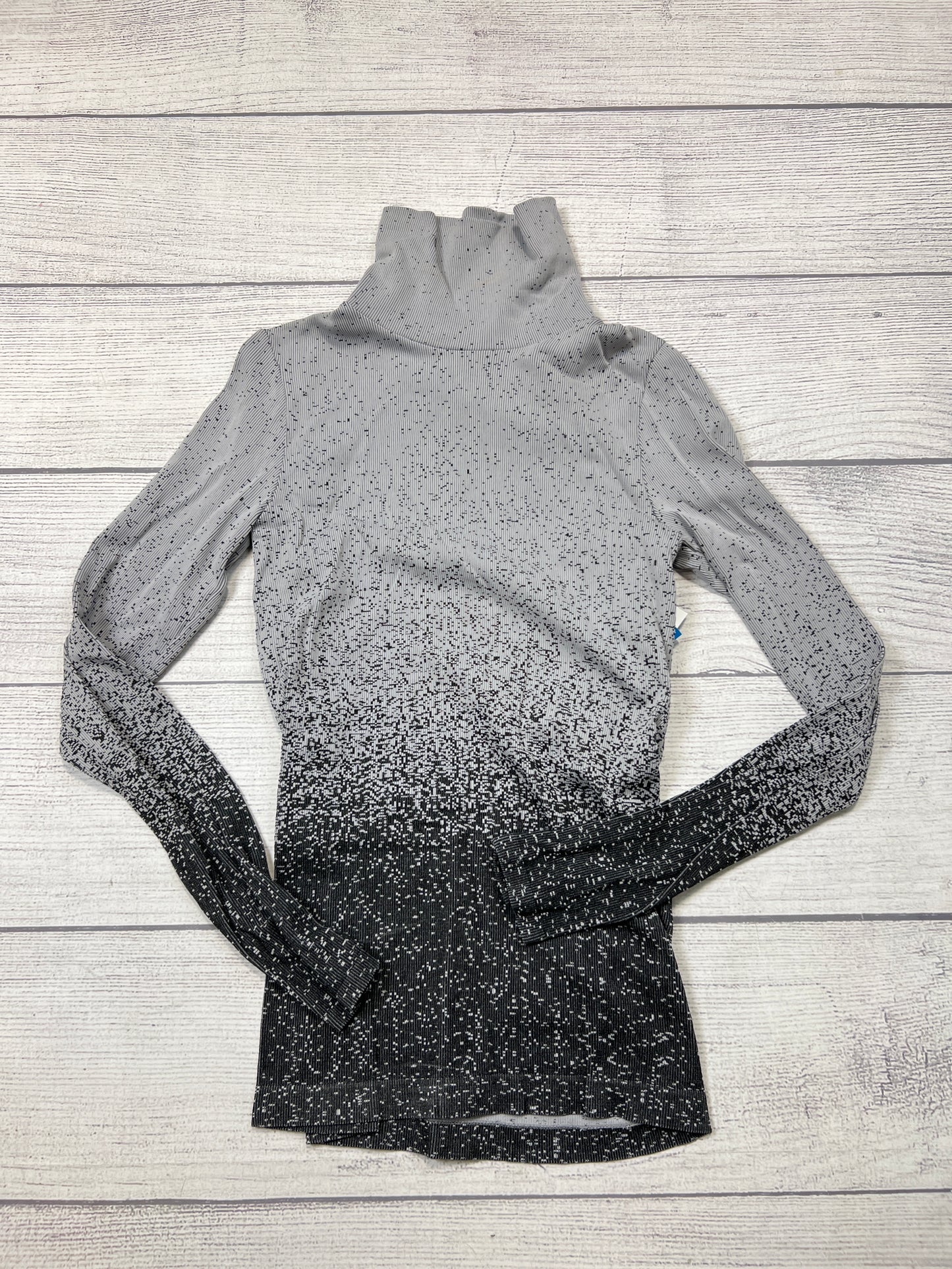 Athletic Top Long Sleeve Crewneck By Athleta In Black & Grey, Size: Xs