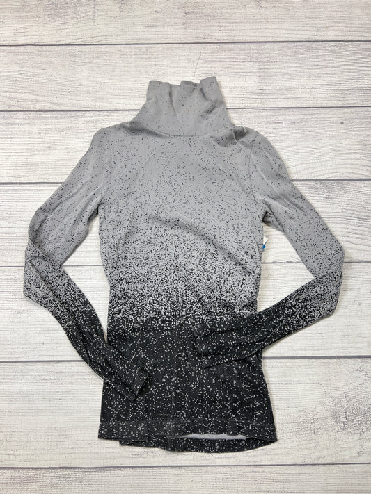 Athletic Top Long Sleeve Crewneck By Athleta In Black & Grey, Size: Xs