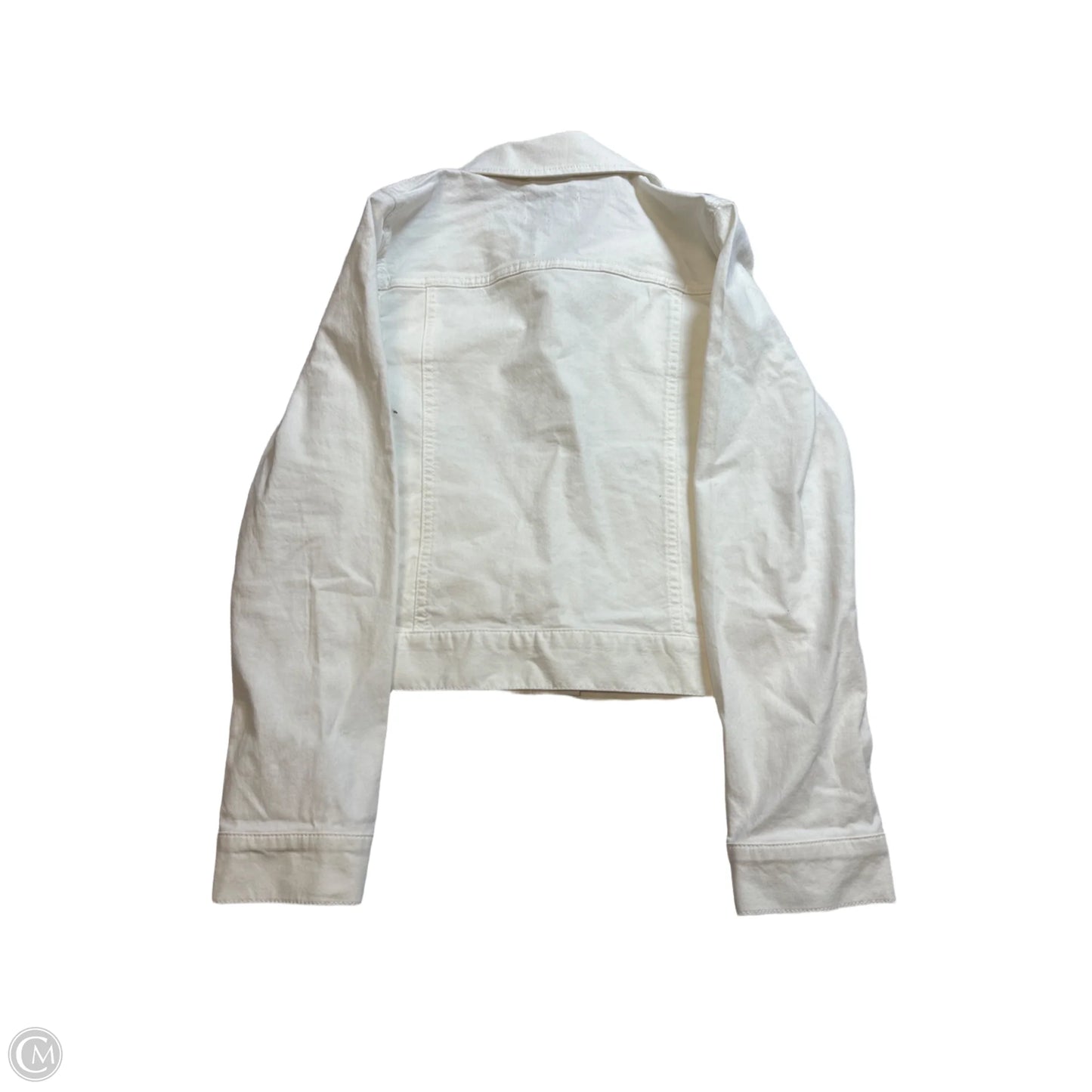 Jacket Designer By Kate Spade In White, Size: S