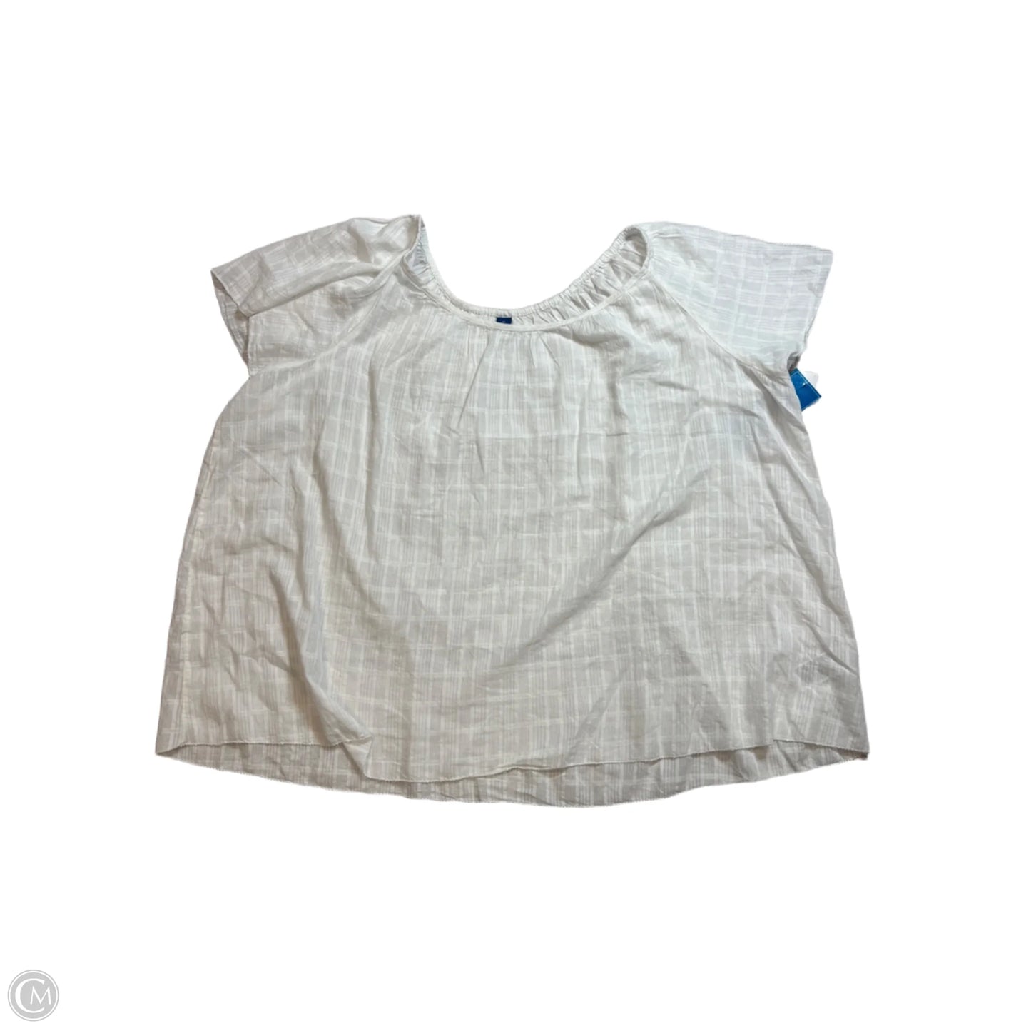 Top Short Sleeve By Old Navy In White, Size: 4x