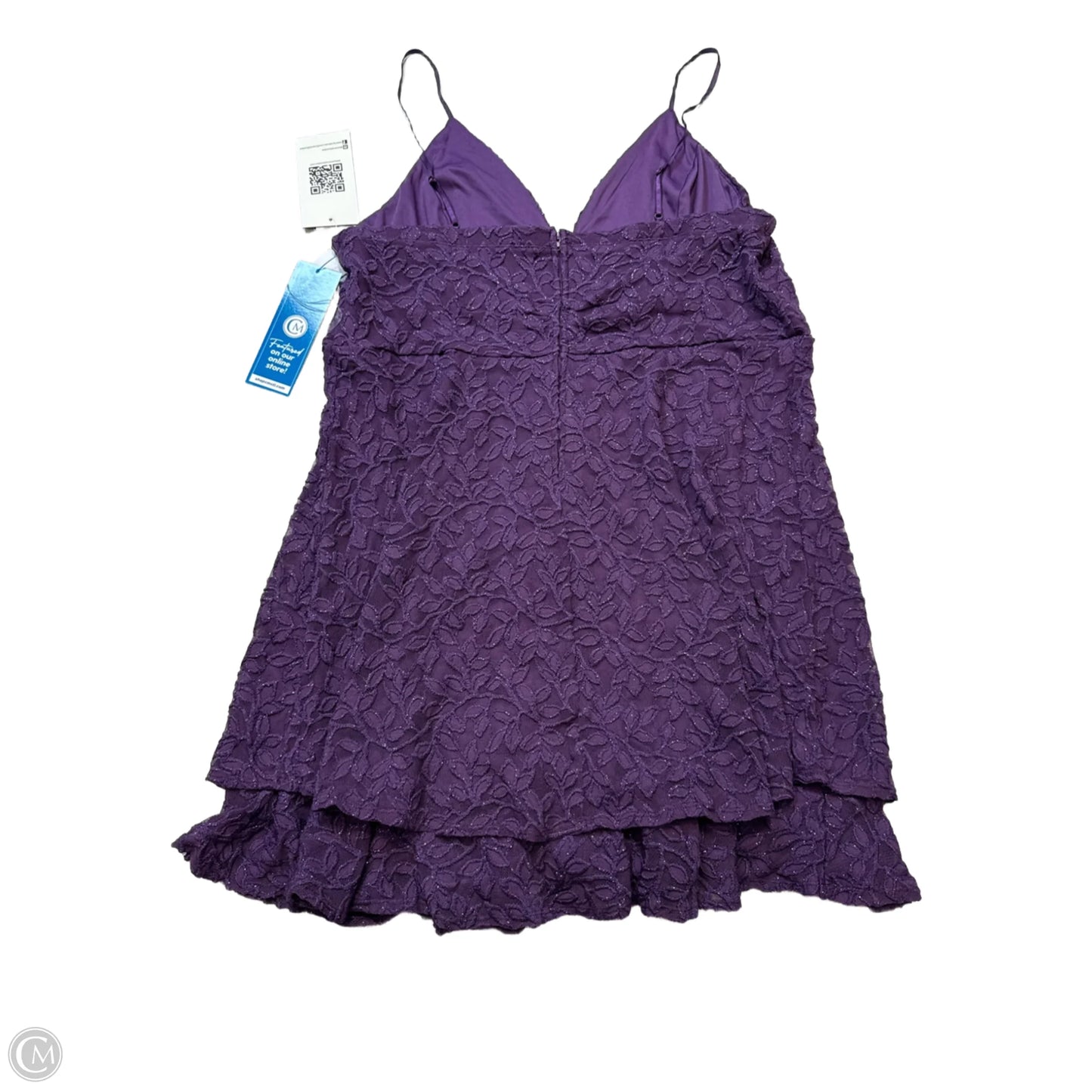 New! Dress Party Short By Emerald Sundae In Purple, Size: 2x