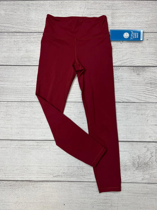 Red Athletic Leggings Athleta, Size Xs