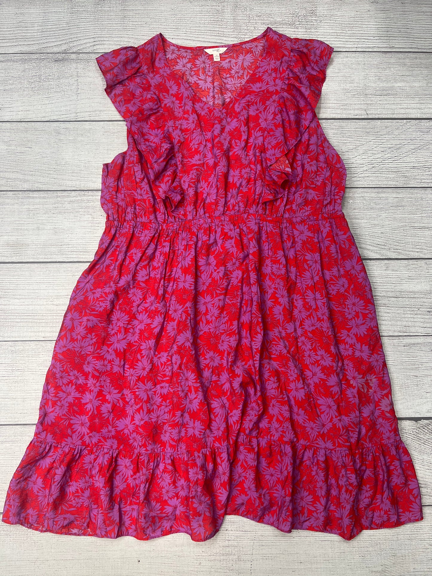 Pink Dress Casual Short Terra & Sky, Size 3x