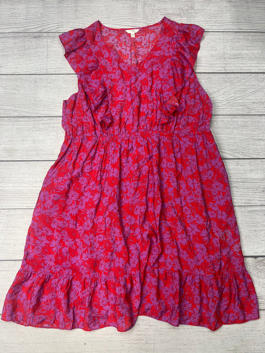 Pink Dress Casual Short Terra & Sky, Size 3x