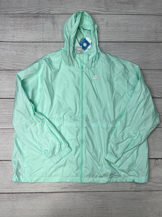 Jacket Windbreaker By Nike Apparel In Mint, Size: 3x