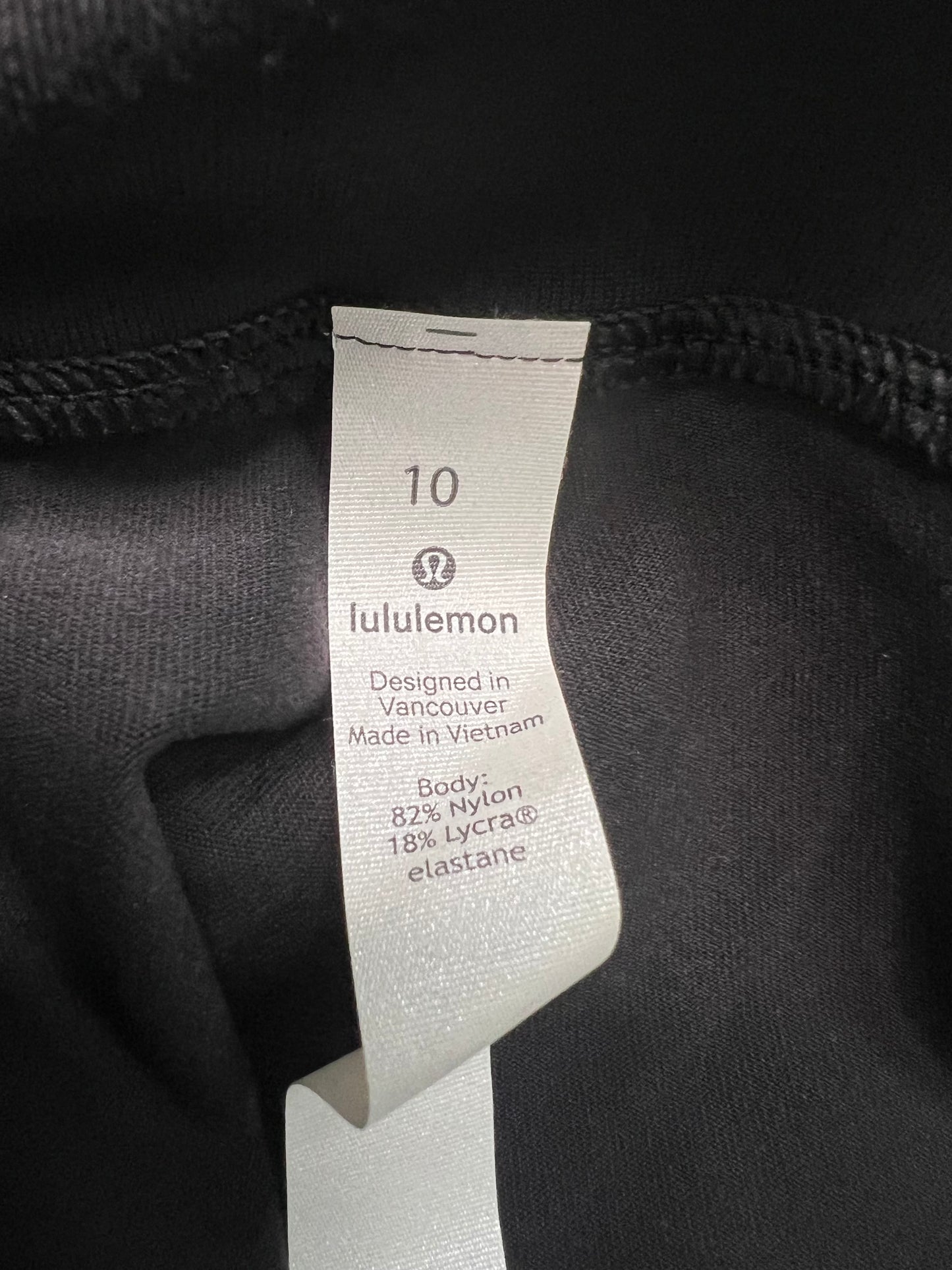 Athletic Leggings By Lululemon In Black, Size: 10