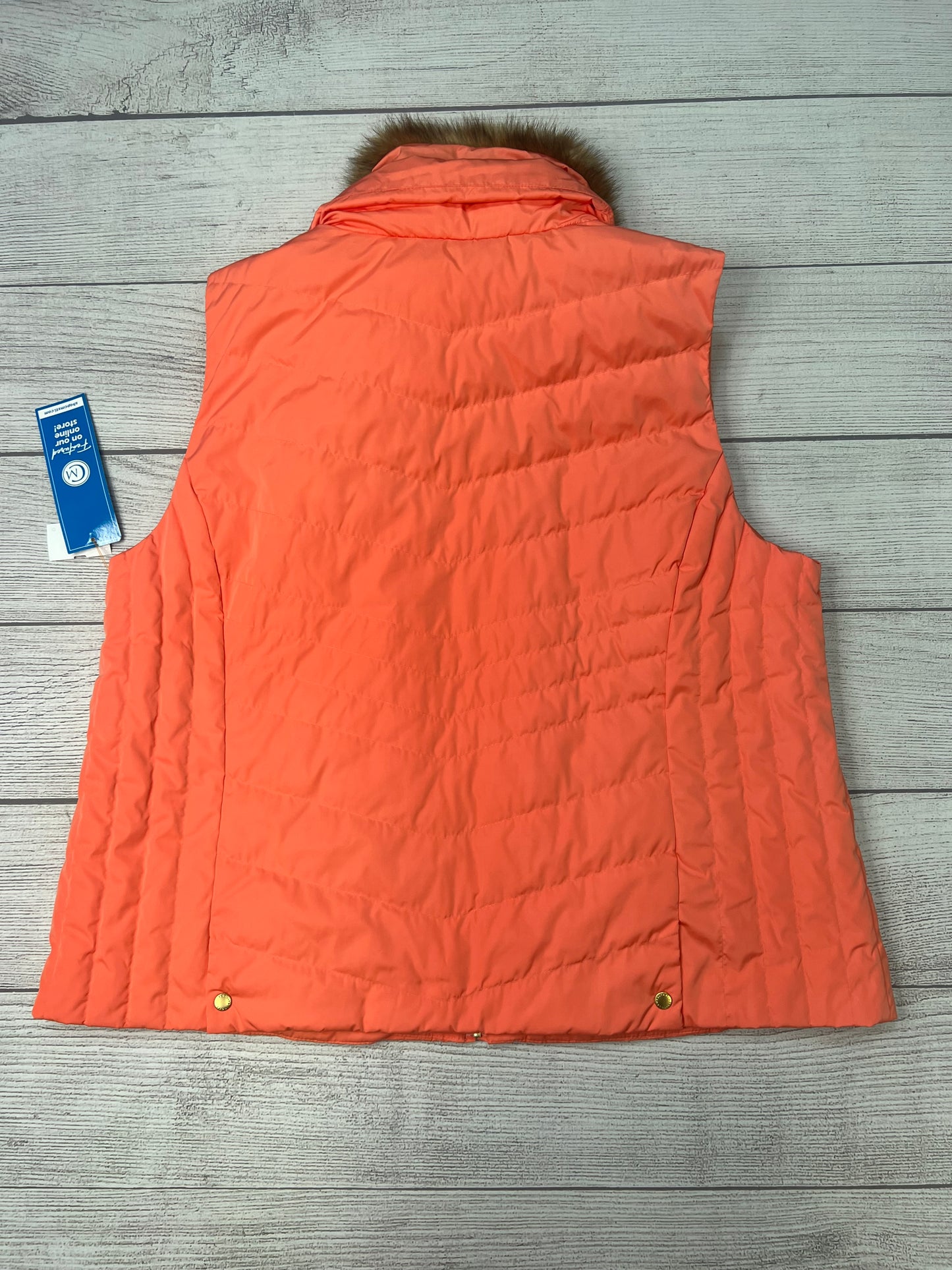 Vest Puffer & Quilted By Talbots In Orange, Size: 3x