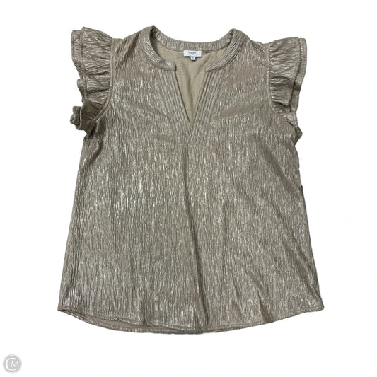 Top Short Sleeve By Voy In Silver, Size: S
