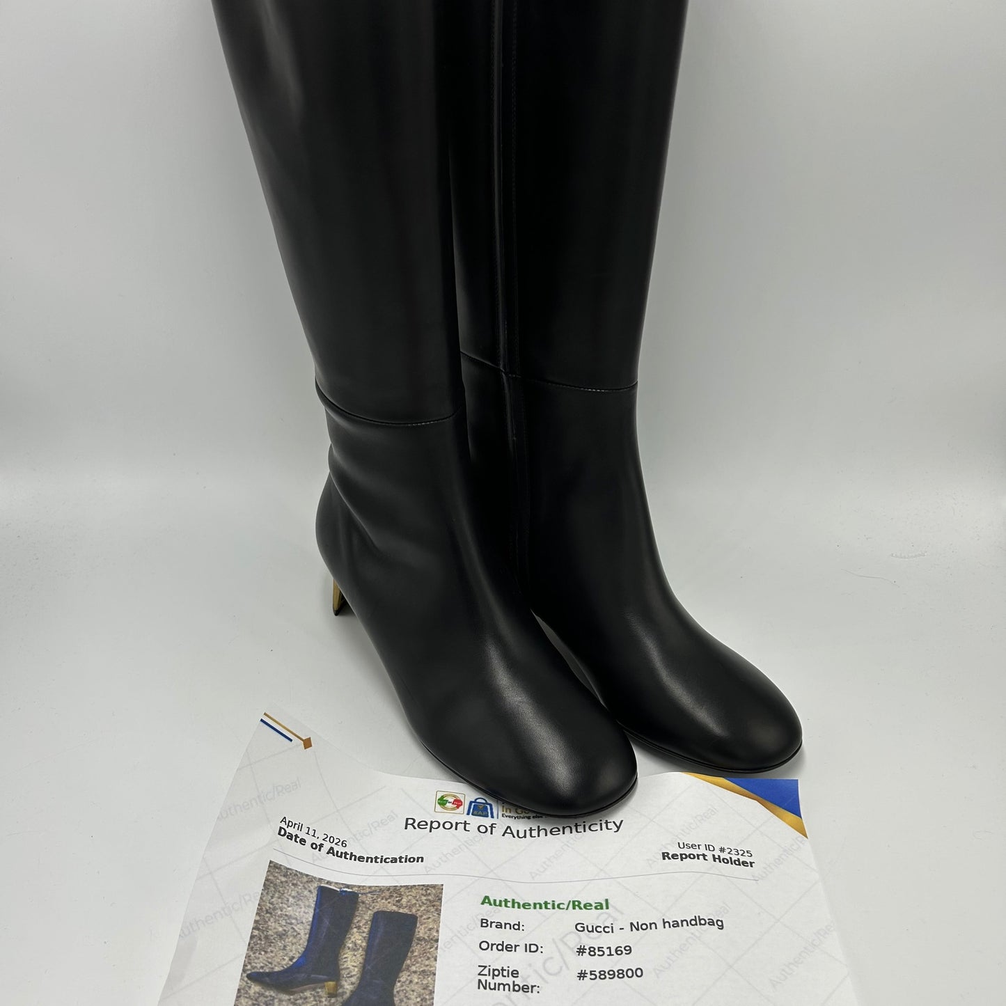 Gucci Arielle x Swarovski Leather Luxury Boots, Size: 7 (37)