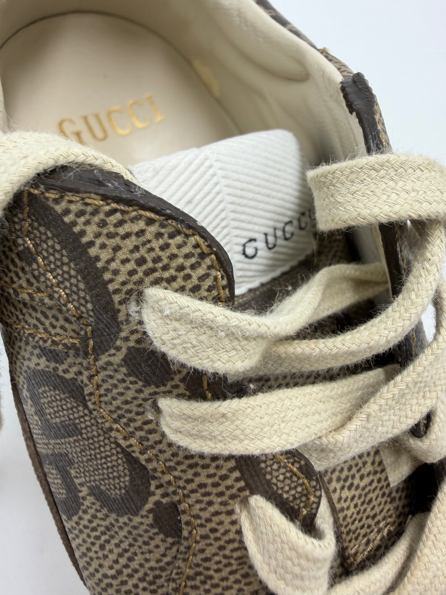 Gucci 100 Rythom GG Luxury Sneakers, Size: 6.5