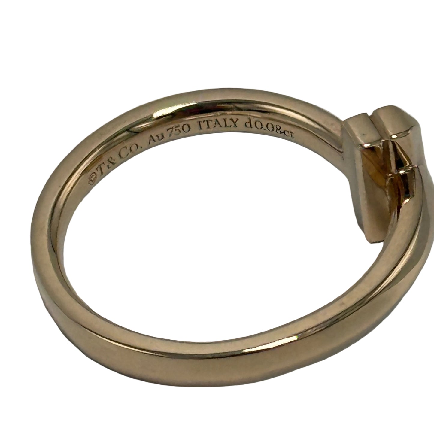 Tiffany & Company T1 Diamond Luxury Ring in 18k Rose Gold, Size: 6