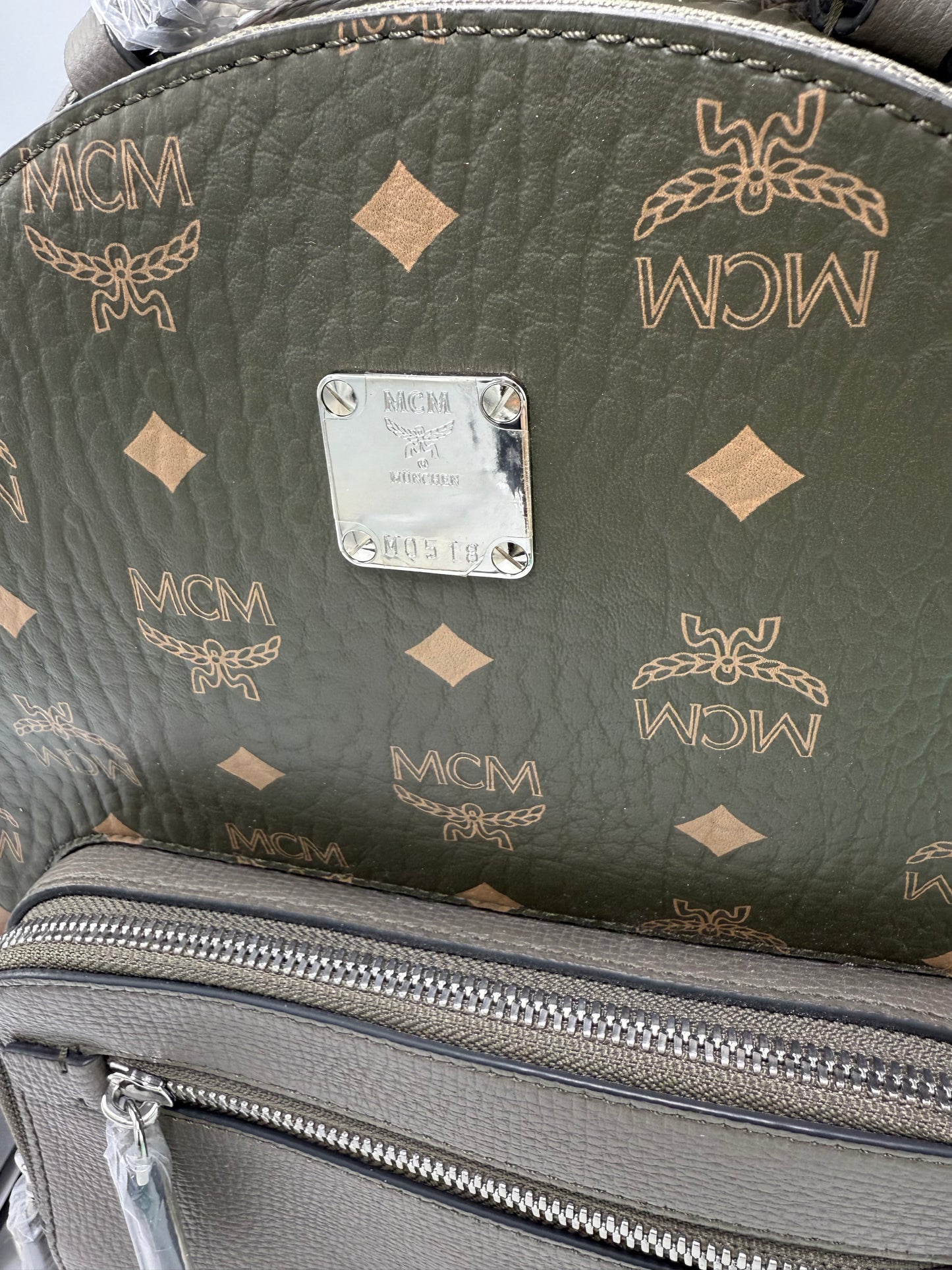 New! MCM Visetos Stark Luxury Designer Backpack