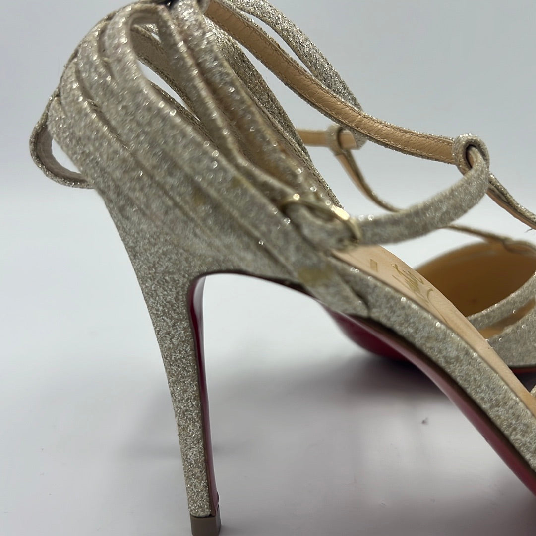 Like New! Christian Louboutin Patitta Luxury Designer Heels,  Sz. 5 / 35