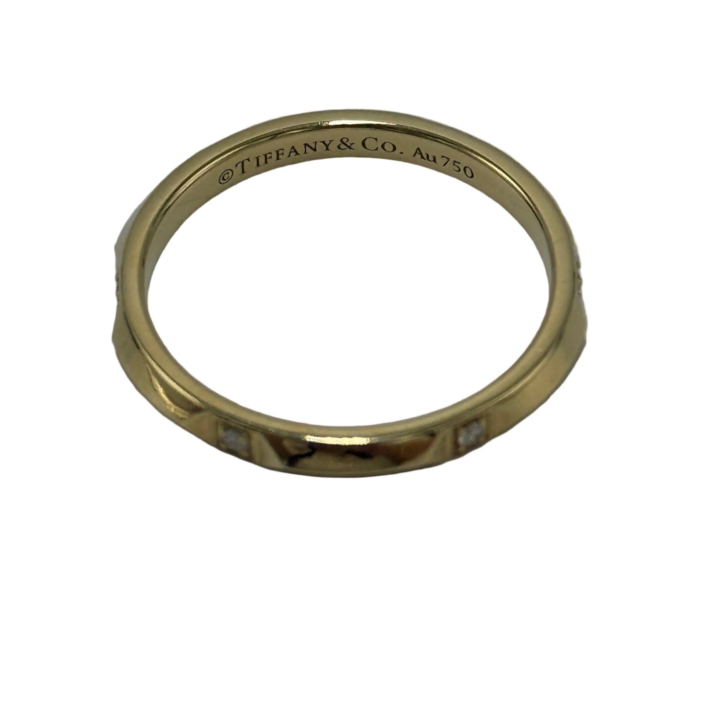 Tiffany & Company True Band Diamond Luxury Ring In 18k Gold , Size: 9.5