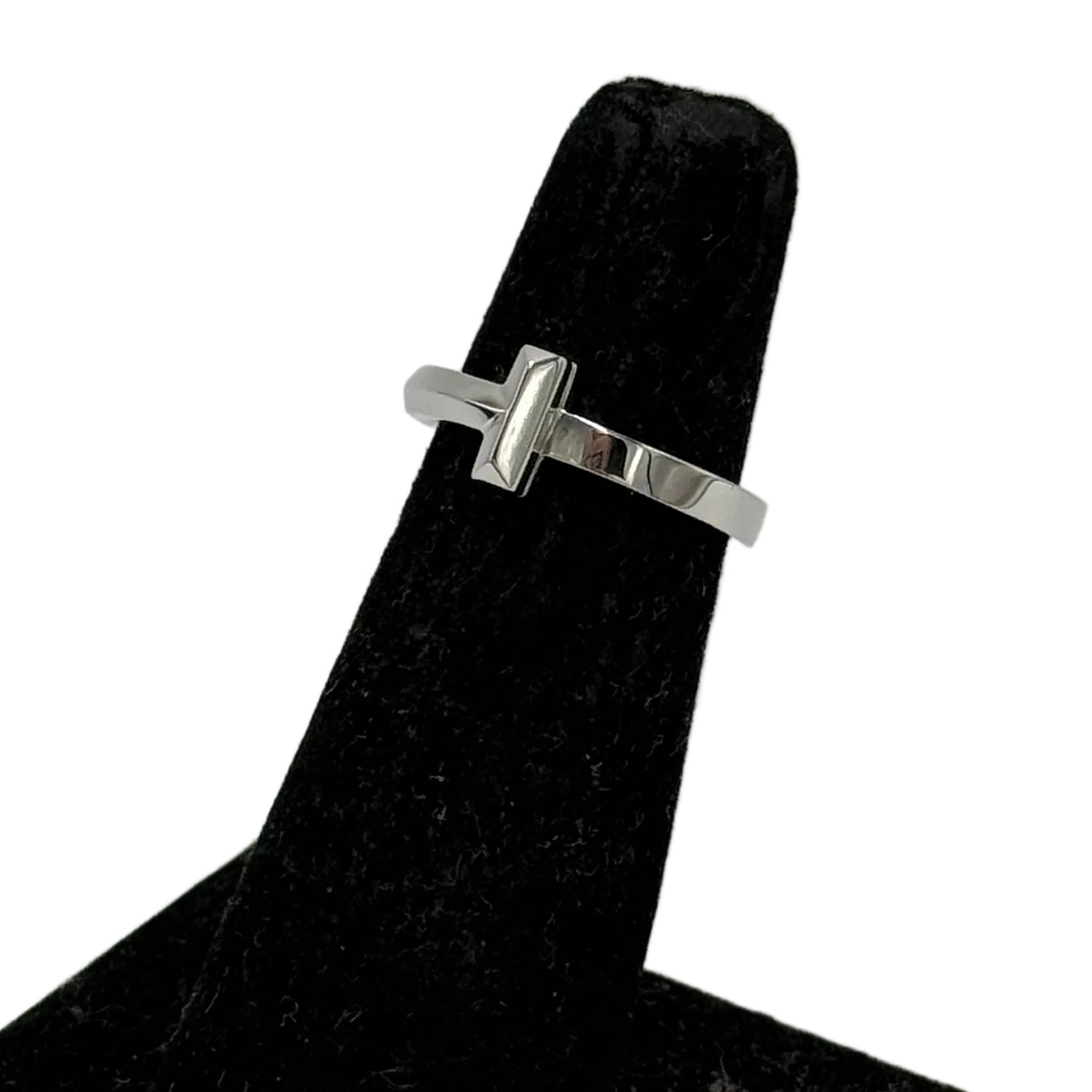 Tiffany & Company T1 18k White Gold Luxury Ring Size: 5.5
