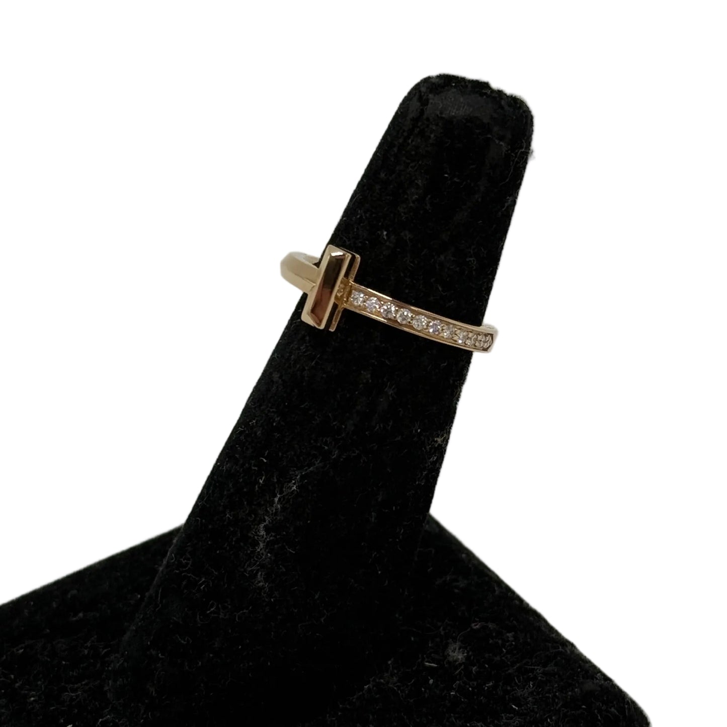 Tiffany & Company T1 Diamond Luxury Ring in 18k Rose Gold, Size: 6